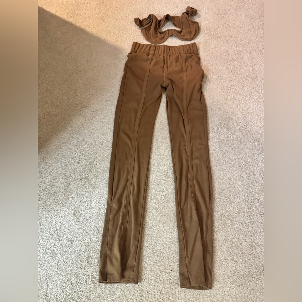 Fashion Nova Tan Pants & Top Set